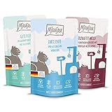 MjAMjAM - Premium Nassfutter für Katzen - Mixpaket II 4*Wild&Kaninchen, 4*Pute, 4*Ente&Geflügel, 12er Pack (12 x 125 g), getreidefrei mit extra viel Fleisch
