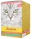 JOSERA Multipack Paté (6 x 85 g) | getreidefreies Katzenfutter | Huhn mit Spinat, Ente & Huhn mit Petersilie sowie Pute mit Zucchini | Super Premium Nassfutter für ausgewachsene Katzen | 6er Pack