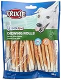 TRIXIE glutenfreie Hühnchen Kaurolle 'Denta Fun Chicken Chewing Rolls, 12 cm, 30 St./240 g' - 31378