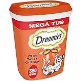DREAMIES Katzen-Leckereien With Chicken MegaTub 350g(2er Pack)