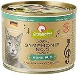 GranataPet Symphonie No. 5 Huhn PUR , Katzenfutter ohne Getreide & Zuckerzusätze, Filet in natürlichem Gelee, delikates Nassfutter für Katzen, 6 x 200 g
