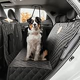 Rudelkönig Hundedecke Auto Rückbank - Wasserabweisende Autodecke für Hunde mit Seitenschutz und Sichtfenster - Kratzfeste Autoschondecke Hund Rücksitz