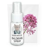 Kater Kasimir Baldrian Spray für Katzen, 100% natürlich ohne Zusatzstoffe. Baldrian Spray macht langweiliges Katzenspielzeug interessant für die Selbstbeschäftigung von Katzen
