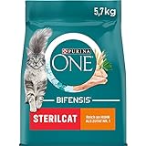 PURINA ONE BIFENSIS STERILCAT Katzenfutter trocken für sterilisierte Katzen, reich an Huhn, 1er Pack (1 x 5, 7kg)