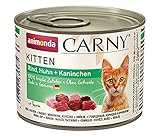 animonda Carny Kitten Katzenfutter, Nassfutter Katzen bis 1 Jahr, Rind, Huhn + Kaninchen, 6 x 200 g