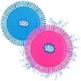com-four® 2X Wasser Frisbee - Wasser-Wurfscheibe aus Schaumstoff und Silikon Ø 17 cm - Wasserspielzeug in knalligen Farben extra soft (02 Stück - Frisbee 17 cm)
