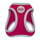 DDOXX Brustgeschirr Air Mesh, Step-In, reflektierend | viele Farben | für kleine, mittlere & mittelgroße Hunde | Hunde-Geschirr Hund Katze Welpe | Katzen-Geschirr Welpen-Geschirr | Pink, XS