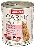 animonda Carny Adult Katzenfutter, Nassfutter für ausgewachsene Katzen, Pute, Huhn + Shrimps, 6er Pack (6 x 800 g)