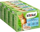 KITEKAT Portionsbeutel Multipack Fisch-Box in Gelee 4x12x85g Katzenfutter Nassfutter