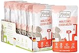 MjAMjAM - Premium Nassfutter für Katzen - Quetschie - Mahlzeit mit leckeren Herzen, 12er Pack (12 x 125 g), getreidefrei mit extra viel Fleisch