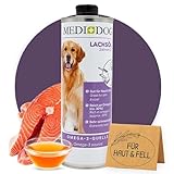MEDIDOG Premium Lachsöl – 1000 ml – zur Haut- und Fellpflege für Hunde, mit Omega-3-Fettsäuren