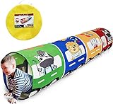 Spieltunnel Kind, Cartoon-Zug Spieltunnel Bunt,Popup Tunnel, Kriechtunnel, Krabbeltunnel für Baby, Kinder & Pet Spielzeug, Kinder Tunnel, Kinder Höhle, Kinderzelt Spielzeug, XL180*46CM