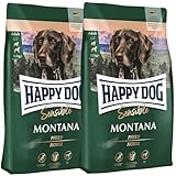 Happy Dog Sensible Montana M Trockenfutter, Hundefutter - Geschmacksrichtung Pferd - Glutenfrei, Getreidefrei, Monoprotein, Omega-3 und Omega-6-2X 4kg