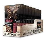Leonardo Frischebeutel [16x70g Beef mit Fleischstreifen] Pulled Beef | Getreidefreies Nassfutter für Katzen | Alleinfuttermittel Katzenfutter