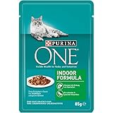 PURINA ONE Katzennassfutter, hochwertige Katzennahrung, reich an Vitaminen und Mineralstoffen, 24er Pack (24 x 85 g Beutel)