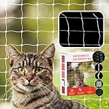 YIBINKI Katzennetz für Balkon,Transparent Netz,Hochfest,Bequeme Befestigung,Katzenschutznetz für Katzen zur Sicherung von Balkon, Terrassen, Fenstern, Dachluken (3x8m)