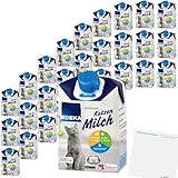 Edeka Premium Katzenmilch laktosefrei mit Inulin, Vitaminen und Taurin ab der 6 Woche VPE (27x200ml Packung) + usy Block