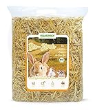 Heu-Heinrich® 1kg Bio Stroh als Streu, weiches Einstreu für Ihr Heimtier, 100% Bio Stroh Einstreu, Boxenstreu oder Stallstreu für Tiere, auch für Zwergkaninchen oder Einstreu Hühner