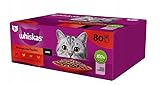 Whiskas Adult 1+ Katzennassfutter Klassische Auswahl in Sauce, 80x85g Mega Pack – Hochwertiges Nassfutter für ausgewachsene Katzen, brown