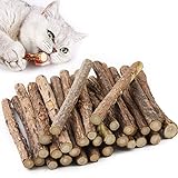 Aidiyapet 30 Stück Katzenminze Sticks, Matatabi Katzen Kauhölzer, Matatabi-Kausticks als Katzenspielzeug, Katzenminze Sticks zum Schleifen von Zähnen, Matatabi Zahnpflege