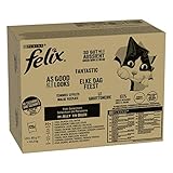 Felix So gut wie es aussieht Katzenfutter nass in Gelee, Fisch Sorten-Mix, 120er Pack (120 x 85g)