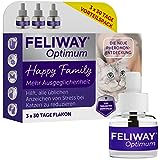 FELIWAY® Optimum Vorteilspack | 3 Monate Ausgeglichenheit & Entspannung für Katzen| 3x 48ml Nachfüllflakons