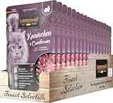 LEONARDO Frischebeutel [16x85g Kaninchen + Cranberries] | Getreidefreies Nassfutter für Katzen | Feuchtfutter Alleinfutter im Einzelportionsbeutel
