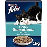 FELIX Seaside Sensations Katzenfutter trocken, mit Lachs und Gemüse, 1er Pack (1 x 1kg)