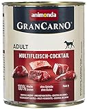 animonda GranCarno Adult Multifleisch-Cocktail (6 x 800 g), Hunde Nassfutter für erwachsene Hunde, Nassfutter für Hunde mit 100 % frischen, fleischlichen Zutaten, Hundefutter ohne Getreide