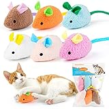 Dorakitten Katzenminzen Spielzeug, Katzen kauspielzeug,interaktiv katzenspielzeug fur Katze und Kätzchen,Nettes Bionic Plüsch Maus Kitten Spielzeug Set mit Katzenminze (5 Stück)