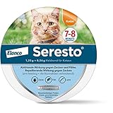 Elanco Seresto® Zeckenhalsband für Katzen: 7 bis 8 Monate wirksamer Schutz gegen Zecken und Flöhe, Länge 36 cm, 1,25 g + 0,56 g