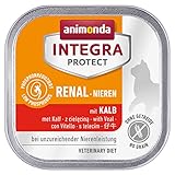 animonda Integra Protect Nieren Katzen, Nassfutter bei Niereninsuffizienz, mit Kalb, 16 x 100 g