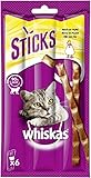 Whiskas Sticks Katzensnack reich an Huhn, 84 Sticks, 14er Pack, 14x6 Sticks – Unwiderstehliches Geschmackserlebnis mit vielen Vitaminen und Mineralstoffen