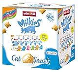 animonda Milkies Selection Mixpack, getreidefreie Knusperkissen für Katzen, Katzensnack, Multipack 6 x 30 g
