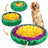 Vivifying Schnüffelteppich für Hunde, langlebige Hundespielzeug Große Hunde, waschbar interaktives Spielzeug, Schnüffelteppich für große Hunde und Welpen (Gelb/Lila)