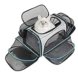 BERTASCHE Transporttasche für Katzen Kleine Hunde Faltbar Tragetasche Katze Transportbox für Flugzeug Auto Reise