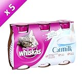 WHISKAS Gourmet Milchflaschen für Katzen und Kätzchen — mit Vitaminen und Kalzium — 5 Stück (3 x 200 ml)