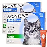Frontline Spot on für Katzen - Schutz vor Parasiten wie Zecken, Flöhe, Haarlinge I einfach und verträglich I zuverlässig I im Sparset mit Pharma Perle give-Away (Frontline für Katzen 2 x 3 St.)