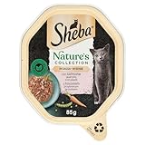 Sheba Nature's Collection in Sauce, Katzenfutter mit Lachs und Erbsen, 85 g, 22 Schalen