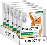 PERFECT FIT Senior Trockenfutter für ältere Katzen ab 11 Jahren - Huhn, 750g (6 Beutel)