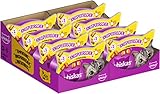 Whiskas Knuspertaschen Katzensnack mit Huhn- und Käsegeschmack, 8x60g (8 Packungen) - unterschiedliche Produktverpackungen erhältlich