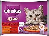 Whiskas Duo Mix Lecker, 1+ Jahre, Nassfutter für Katzen, 13 Packungen mit je 4 Beuteln zu je 85 g (52 Beutel insgesamt)