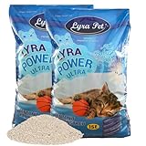 Lyra Pet® | 30 Liter Lyra Power Ultra Excellent Katzenstreu | Mit Babypuder Duft | Klumpstreu | 350% Saugkraft | Naturprodukt aus Bentonit | Stark Klumpend | Saubere Wohnung | Neutralisiert Gerüche