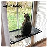 riijk Fenster Katzenhängematte für Katzen bis 23 kg, extra Stabiler Fensterliegeplatz für Katzen | Katzen Fensterliege | Katzenliege Fenster Platz für kleine Fenster