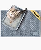 PiuPet® Katzenstreu Matte I Katzenmatte Katzenklo I Katzenklo Matte 90cm x 60cm I Katzentoilette Matte I Katzentoiletten & Zubehör | Katzenteppich | Katzenklo Matte Groß XXL | Schmutzfangmatte