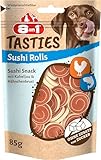 8in1 Tasties Sushi Rolls Hunde-Snack - glutenfreie Leckerlis mit Kabeljau & Hähnchenbrust, 85 g