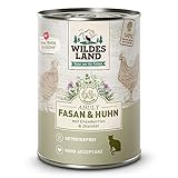 Wildes Land Nassfutter für Katzen, Huhn und Fasan, 6 x 400 g
