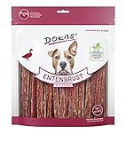 DOKAS Getreidefreier Premium Snack in Streifen für Hunde – Aus Entenbrustfilet
