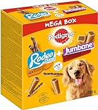 Pedigree Hundesnacks Mixpack mit Rodeo Duos Huhn & Bacon (24 Stück) und Riesenknochen Rind & Geflügel (4 Stück), 780g