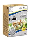 BOZITA Häppchen in Gelee Nassfutter Kitten - nachhaltig produziertes Katzenfutter speziell für Kitten und erwachsene Katzen - Alleinfuttermittel, 190 g (1er Pack)